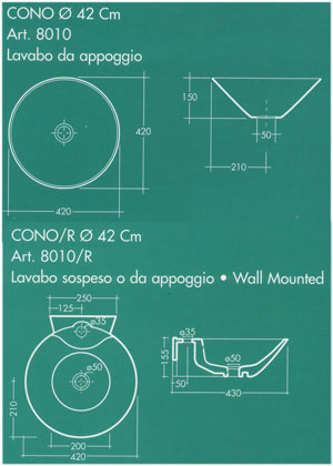 Lavabos Scarabeo Cono