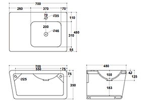 Lavabos Althea Ceramica Outline
