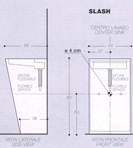 Lavabo Slash Antonio Lupi